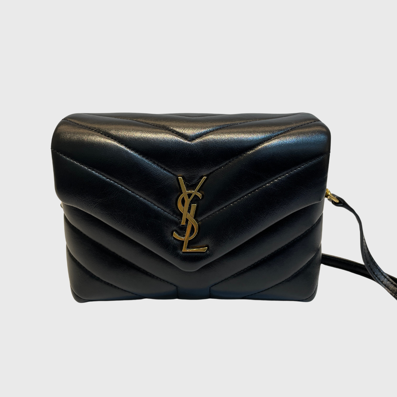 Saint Laurent Mini Bag Mono Avec Removibl Calfskin Black GHW