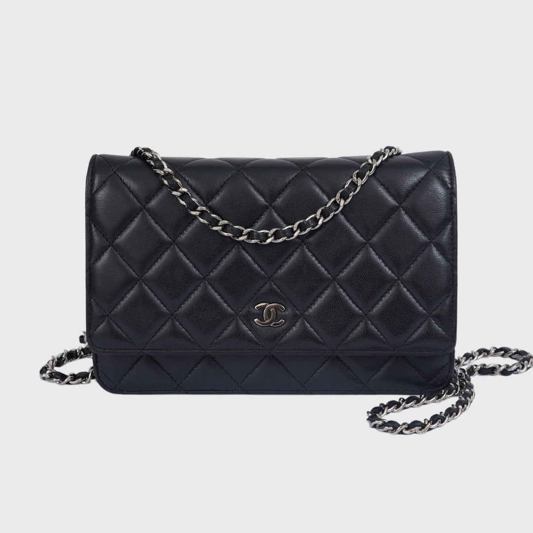 Chanel WOC Small Lambskin Black SHW Perrine Porter