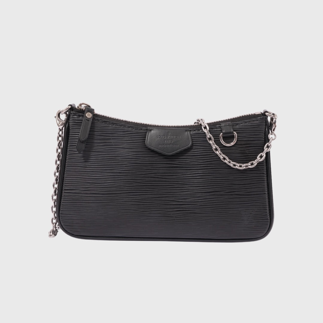 Louis Vuitton Easy Pouch On Strap Small Epi Leather Black SHW