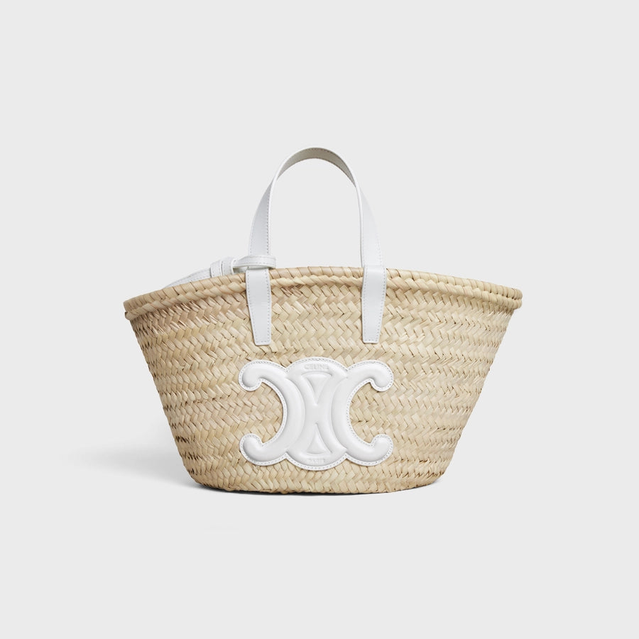 CELINE TEEN TRIOMPHE CLASSIC PANIER ICALFSKIN WHITE