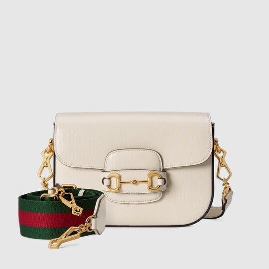 ハンドバッグ GUCCI WHITE LEATHER MINI GUCCI HORSEBIT 1955 HANDBAG Gucci Horsebit 1955 mini bag White – Perrine Porter