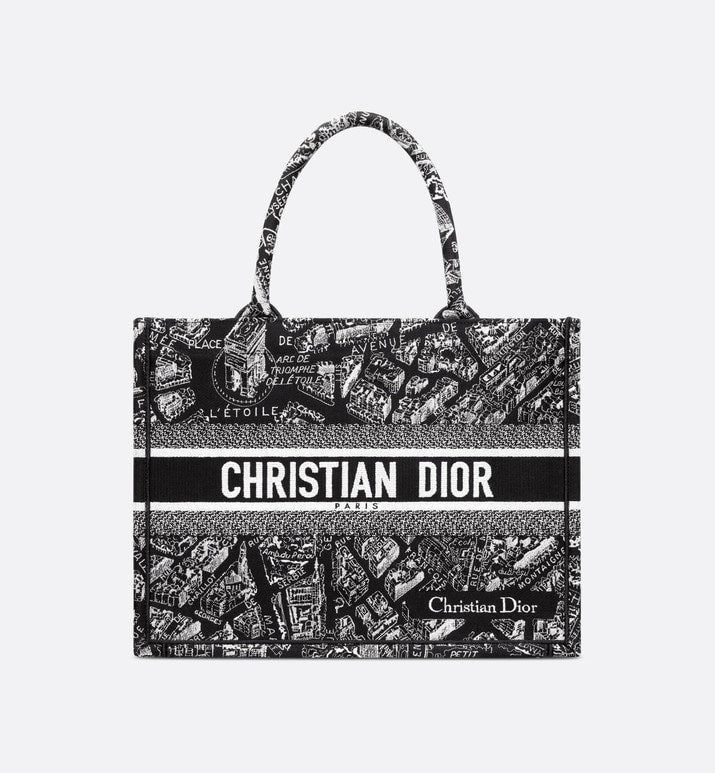 バッグ Christian Dior Book Tote (Plan de Paris) DIOR BOOK TOTE MEDIUM Plan de Paris Embroidery – Perrine Porter