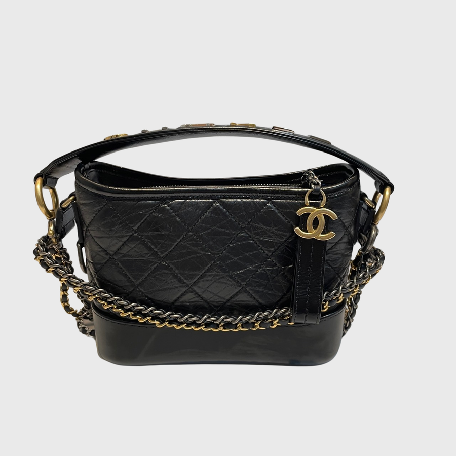 Chanel Gabrielle Hobo Calfskin Black GHW