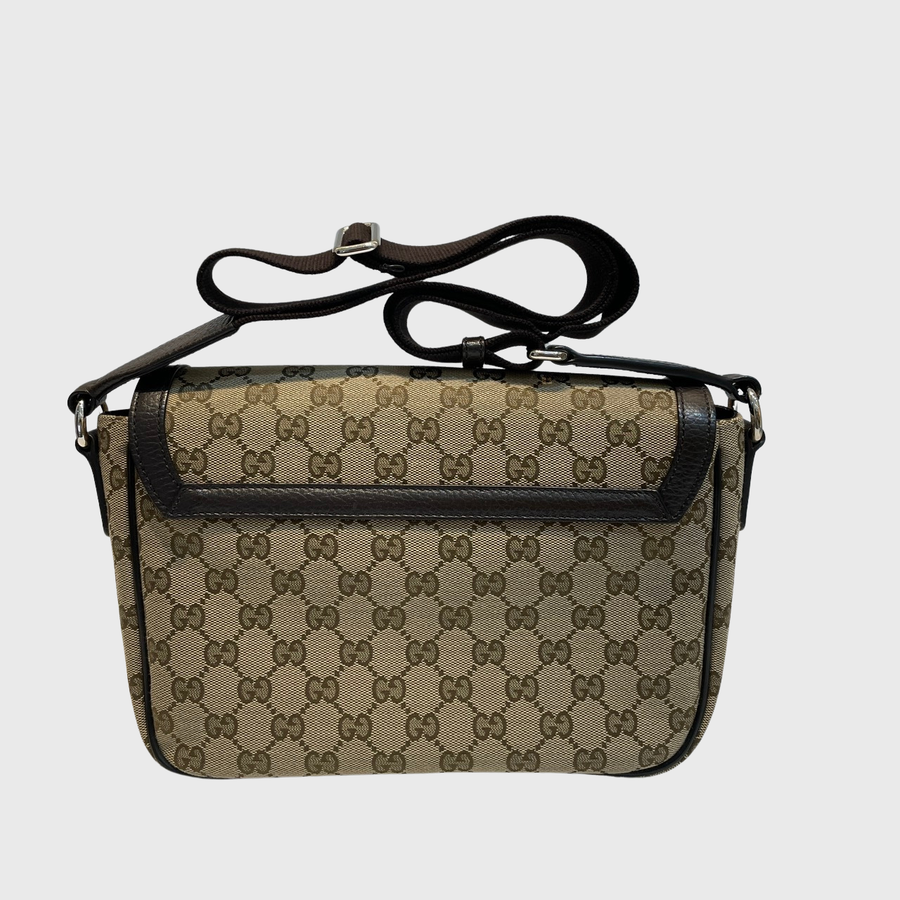 Gucci Canvas Messenger Canvas Brown SHW