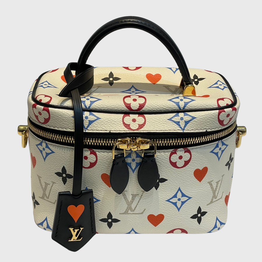 Louis Vuitton Vanity Bag Canvas White GHW