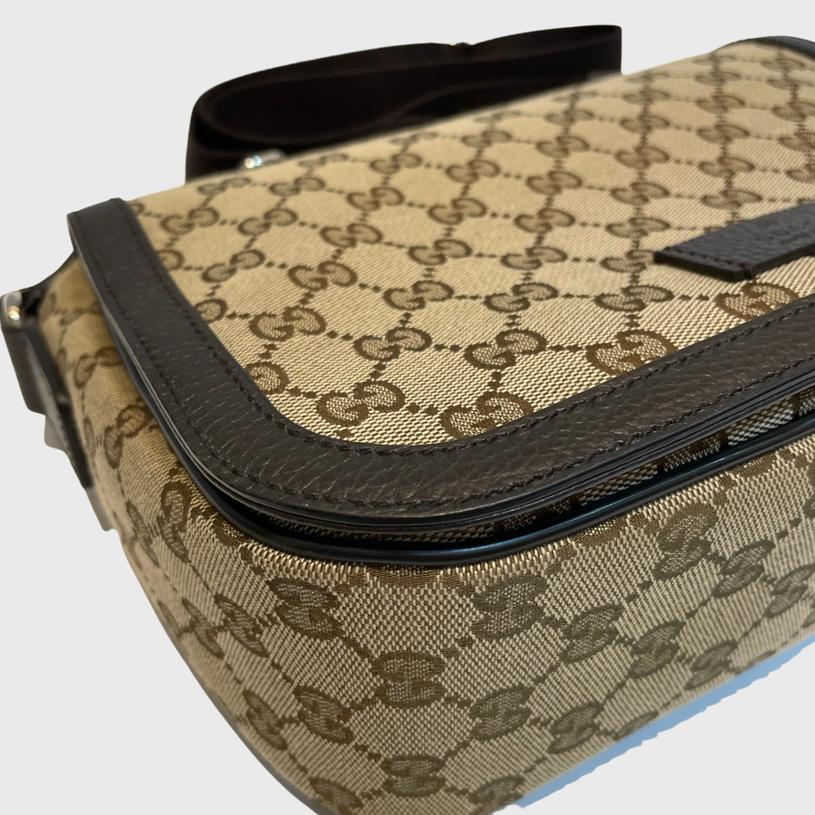Gucci Canvas Messenger Canvas Brown SHW