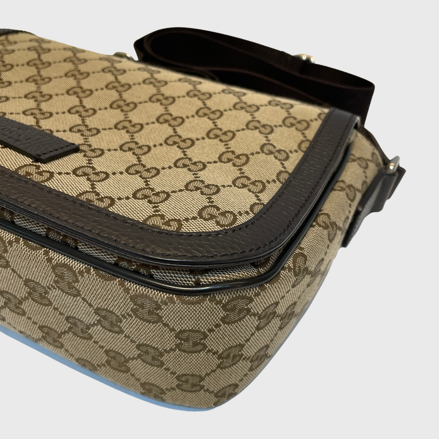 Gucci Canvas Messenger Canvas Brown SHW