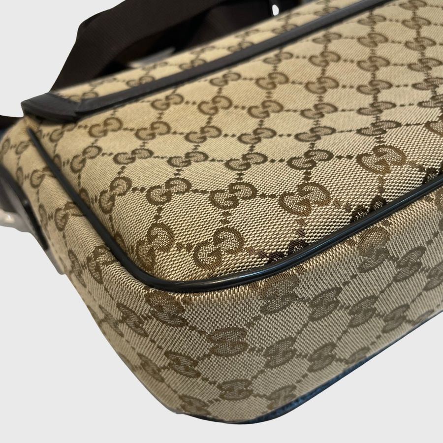 Gucci Canvas Messenger Canvas Brown SHW