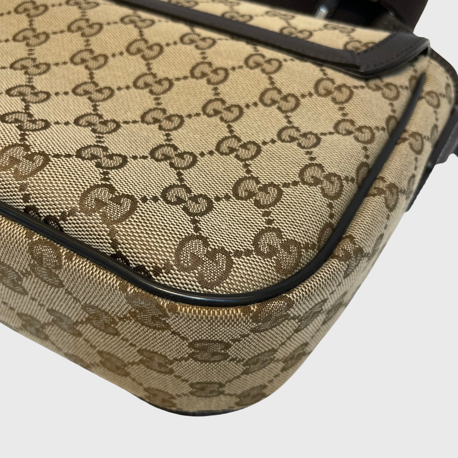 Gucci Canvas Messenger Canvas Brown SHW