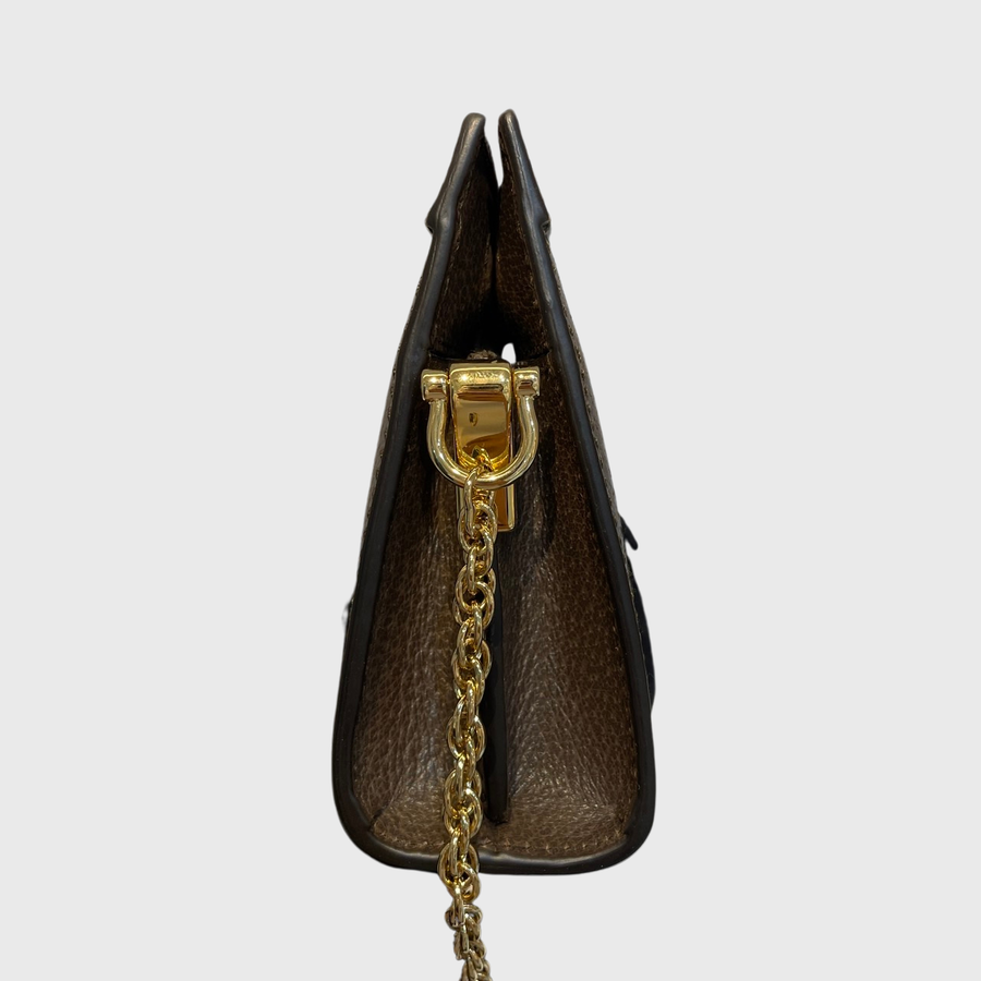 Gucci Ophidia GG Mini Shoulder Bag Caviar Brown GHW