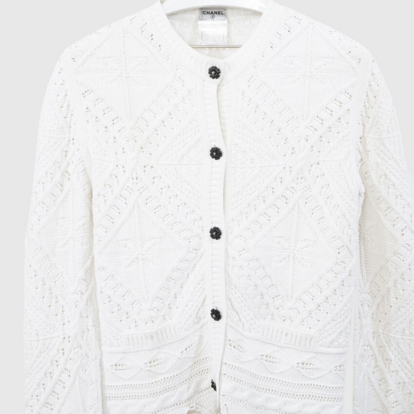 CHANEL cotton rayonニットカーディガン CHANEL cotton rayonニットカーディガン