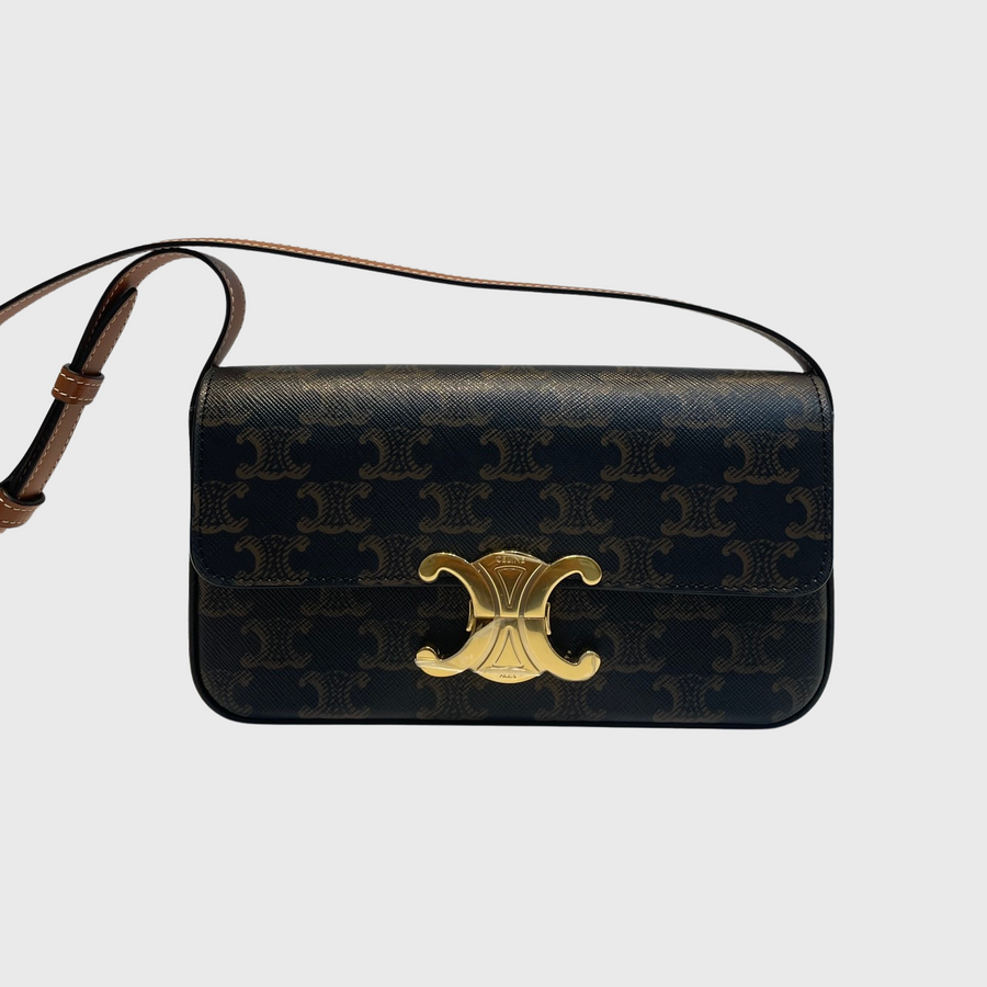 Celine Triomphe Canvas Brown GHW