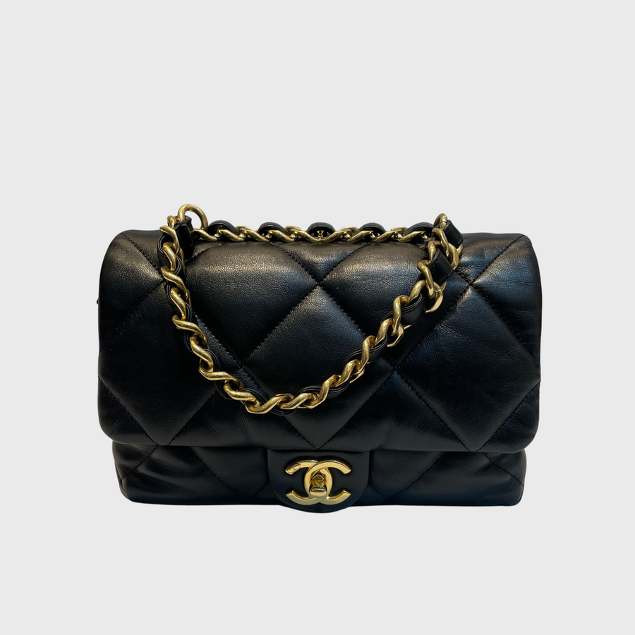 Chanel Flap Bag Lambskin Black GHW