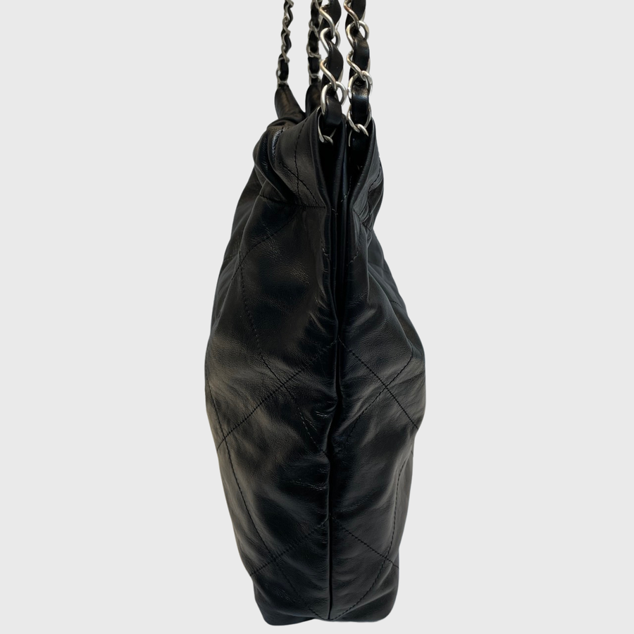 Chanel 22 Tote Bag Calfskin Black SHW
