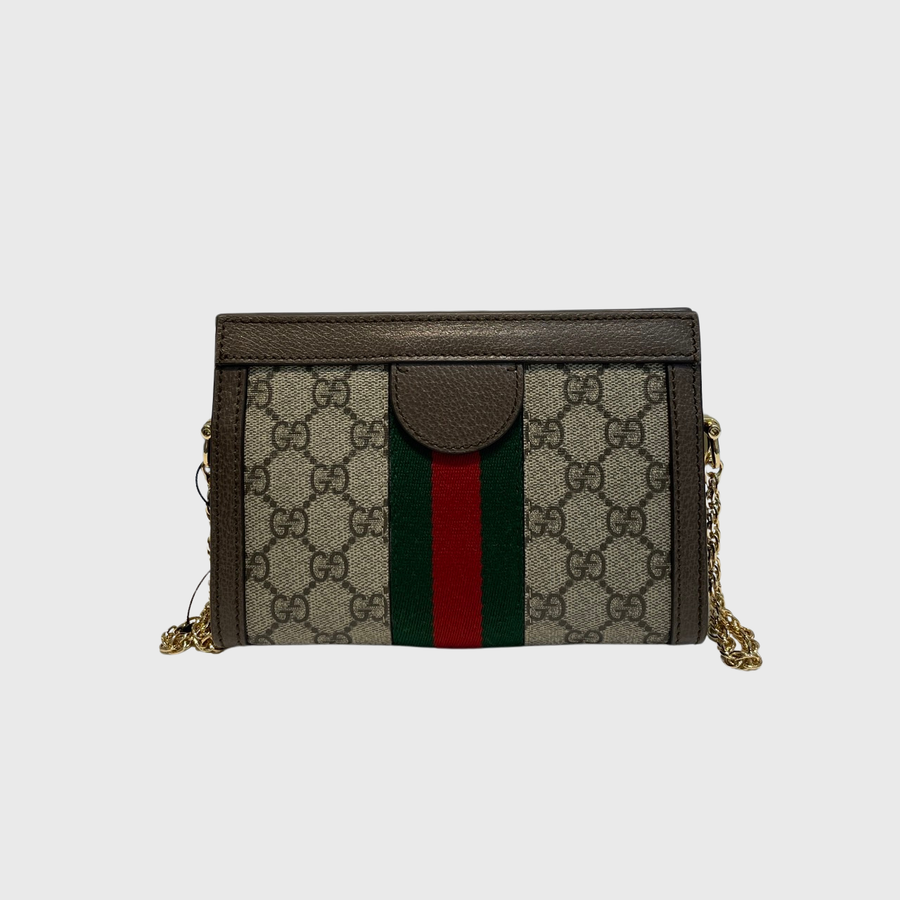 Gucci Ophidia GG Mini Shoulder Bag Caviar Brown GHW