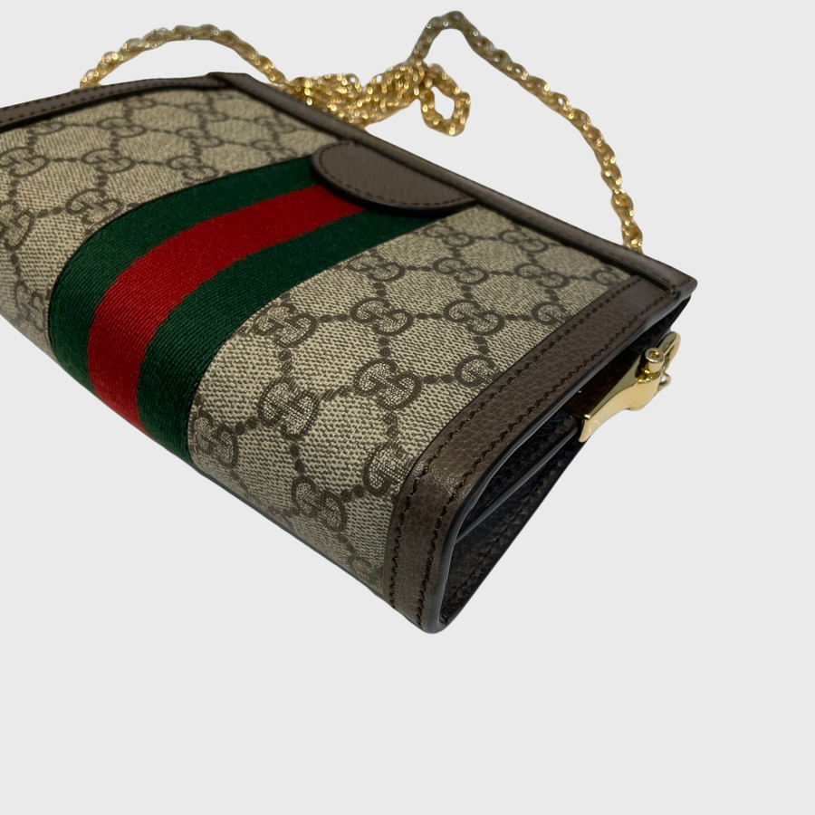 Gucci Ophidia GG Mini Shoulder Bag Caviar Brown GHW