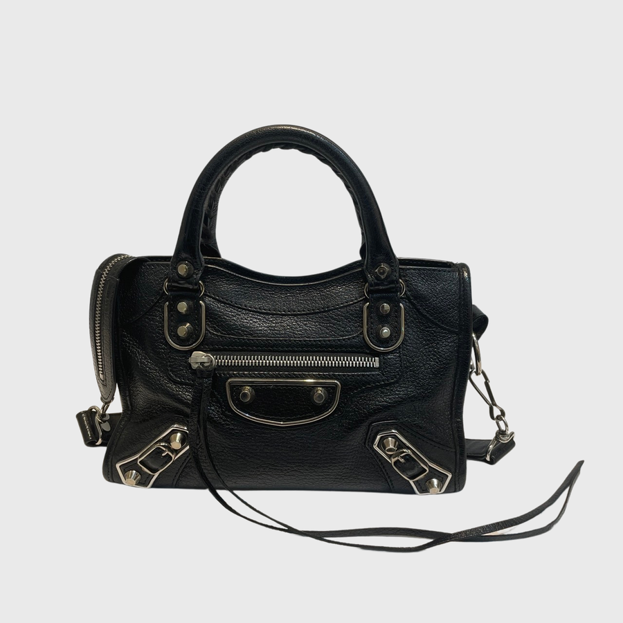 Balenciaga Mini City Bag Calfskin Black SHW