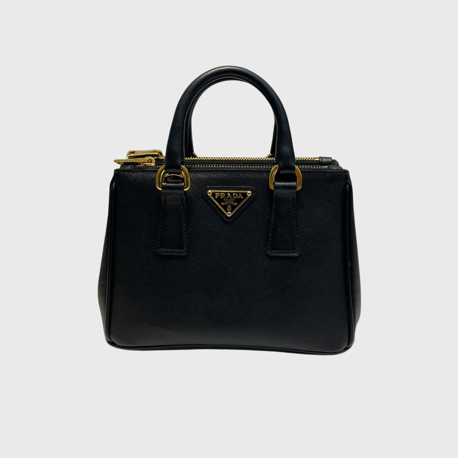 Prada Galliera Handbag Saffiano Black GHW