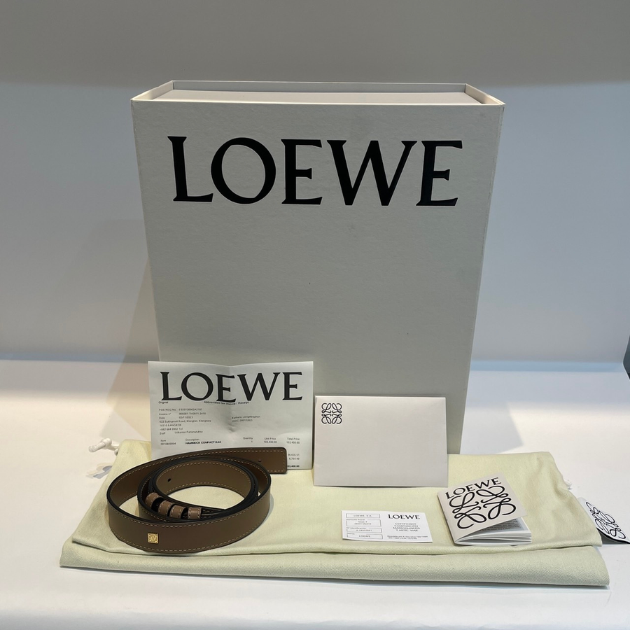 Loewe Compact Hammock Calfskin Beige GHW