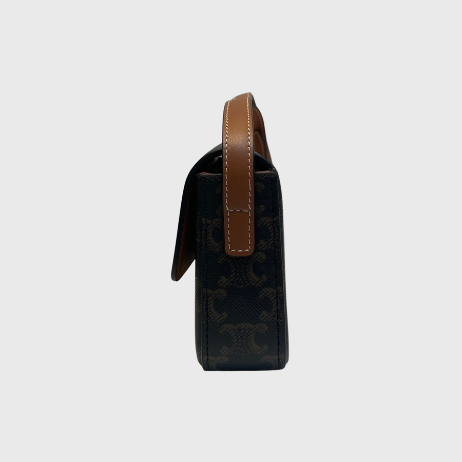Celine Triomphe Canvas Brown GHW