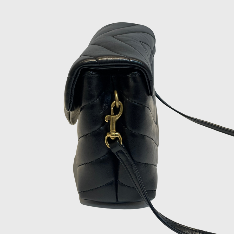 Saint Laurent Mini Bag Mono Avec Removibl Calfskin Black GHW