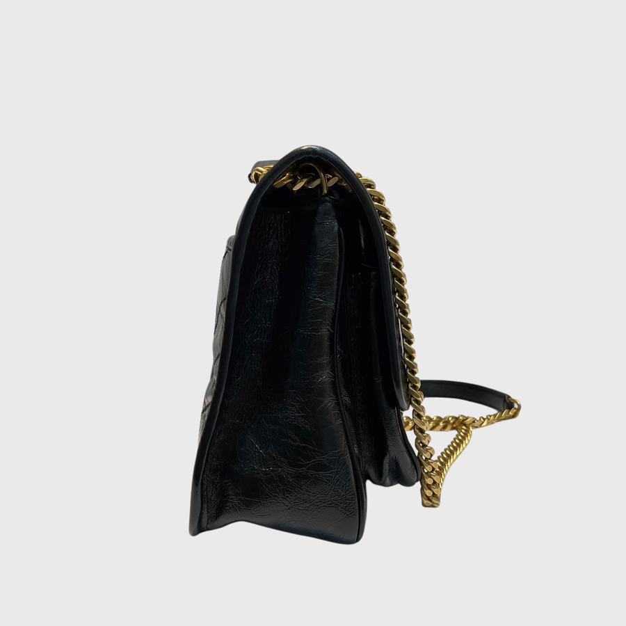 Saint Laurent Niki Chain Flap Bag Calfskin GHW