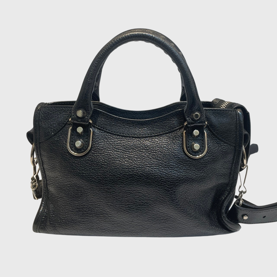 Balenciaga Mini City Bag Calfskin Black SHW
