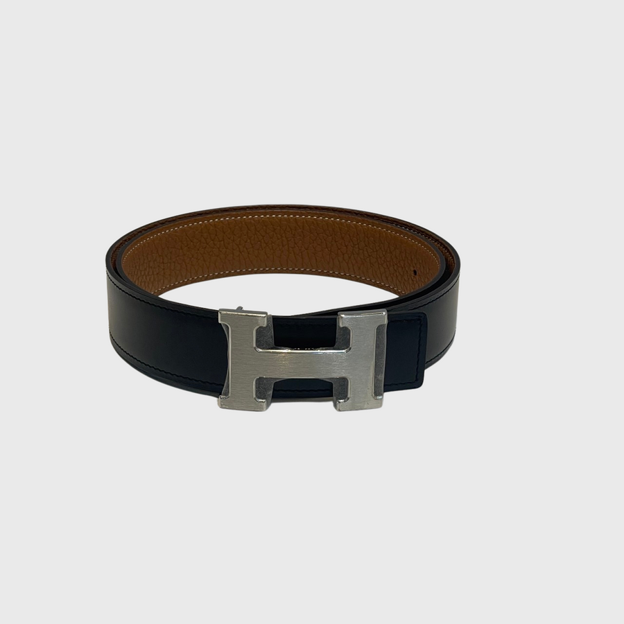 Hermes Belt Calfskin Black PHW