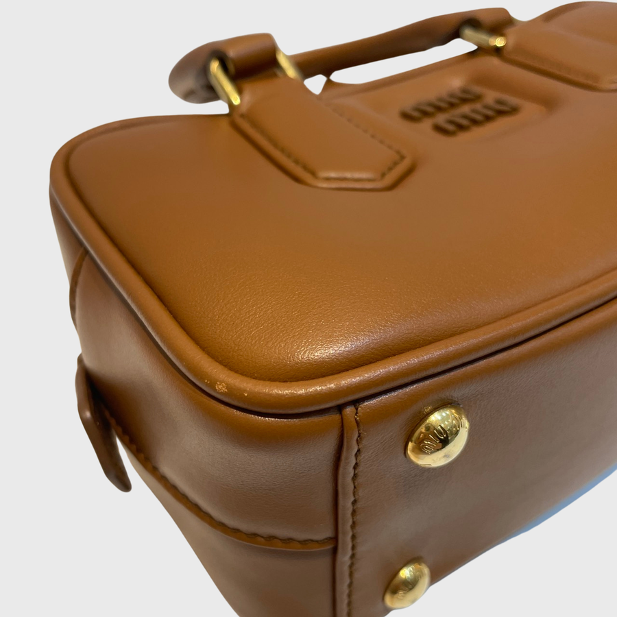 Miu Miu Arcadie Leather Brown GHW