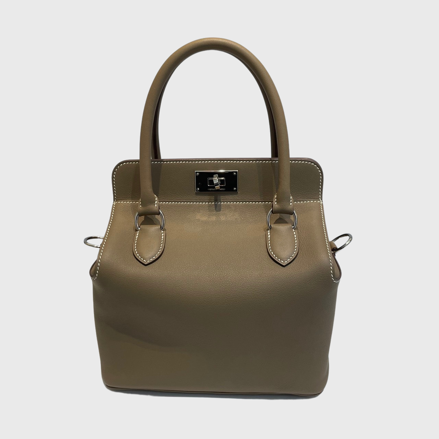 Hermes Toolbox Bag Swift Brown PHW