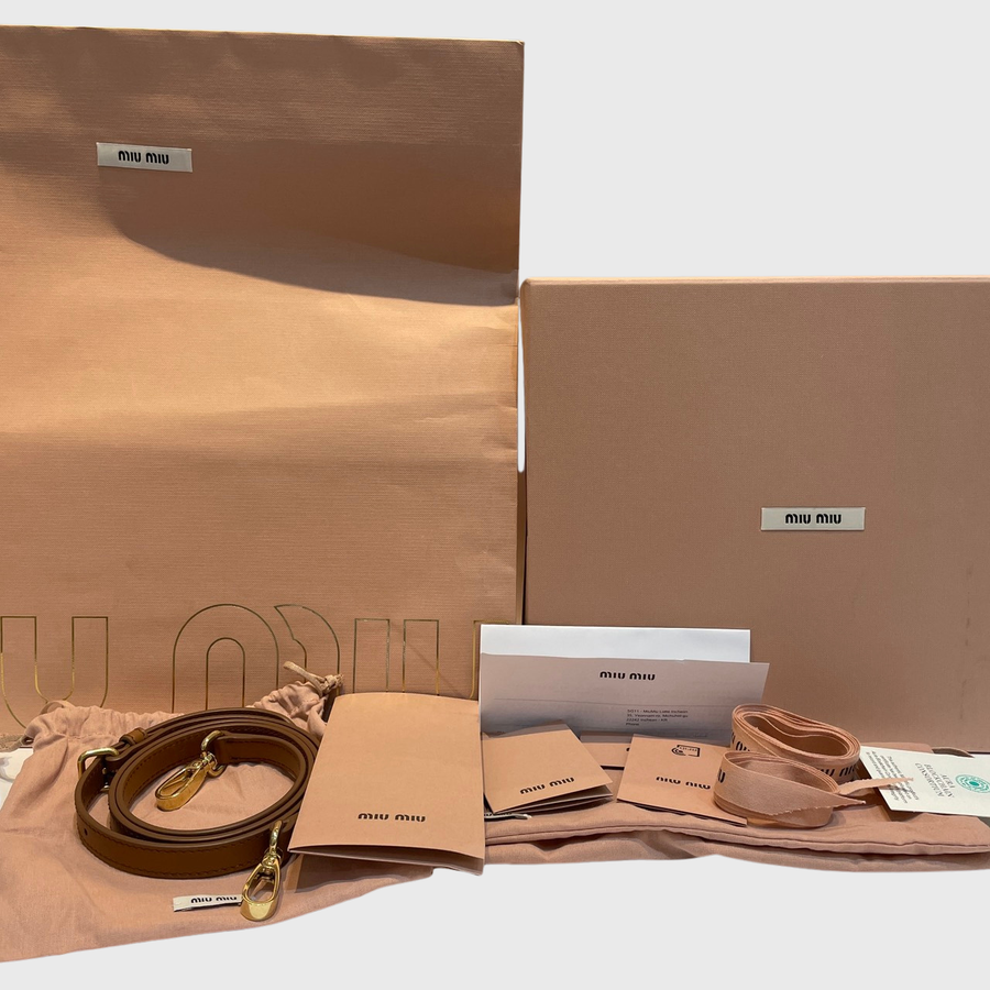 Miu Miu Arcadie Leather Brown GHW