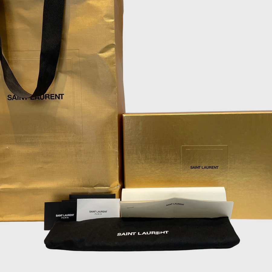 Saint Laurent Bucket Bag Lambskin Black GHW