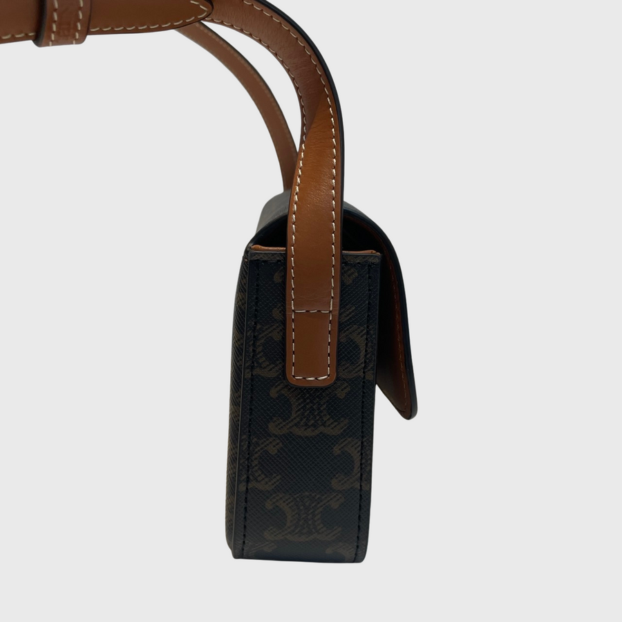 Celine Triomphe Canvas Brown GHW
