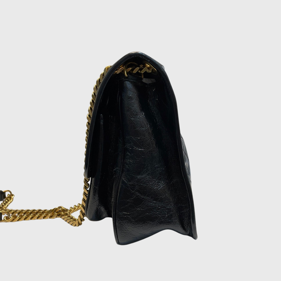 Saint Laurent Niki Chain Flap Bag Calfskin GHW