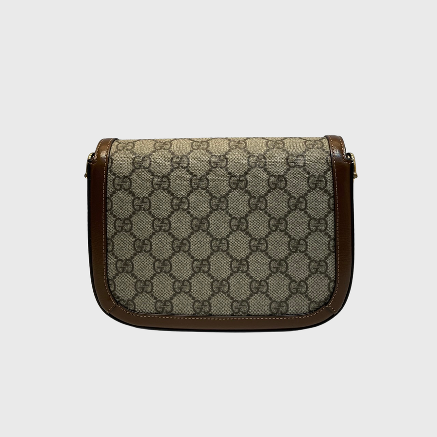 Gucci Gucci Horsebit 1955 Mini Bag Canvas Brown GHW