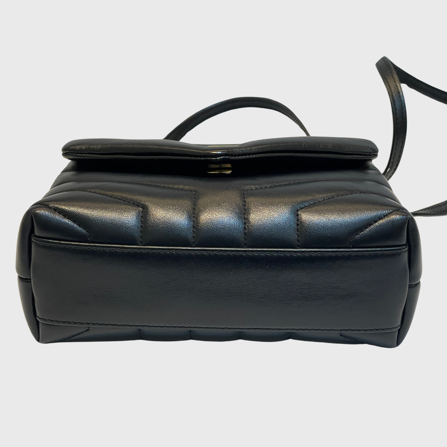 Saint Laurent Mini Bag Mono Avec Removibl Calfskin Black GHW