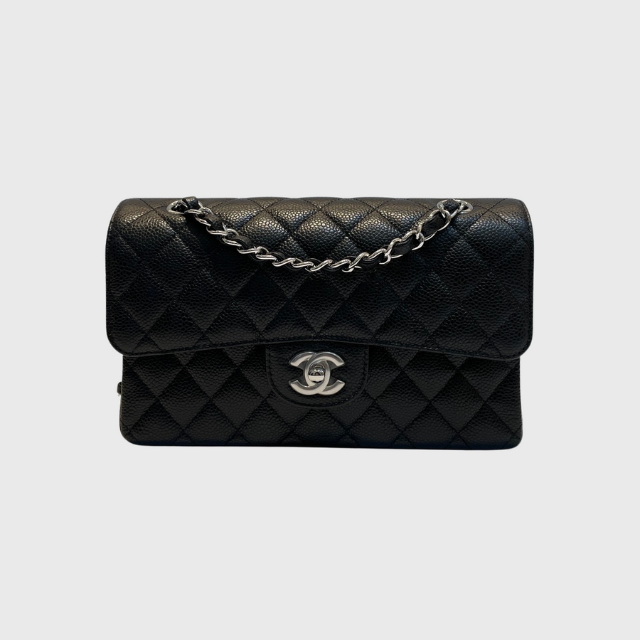 Chanel Classic 9 Caviar Black SHW