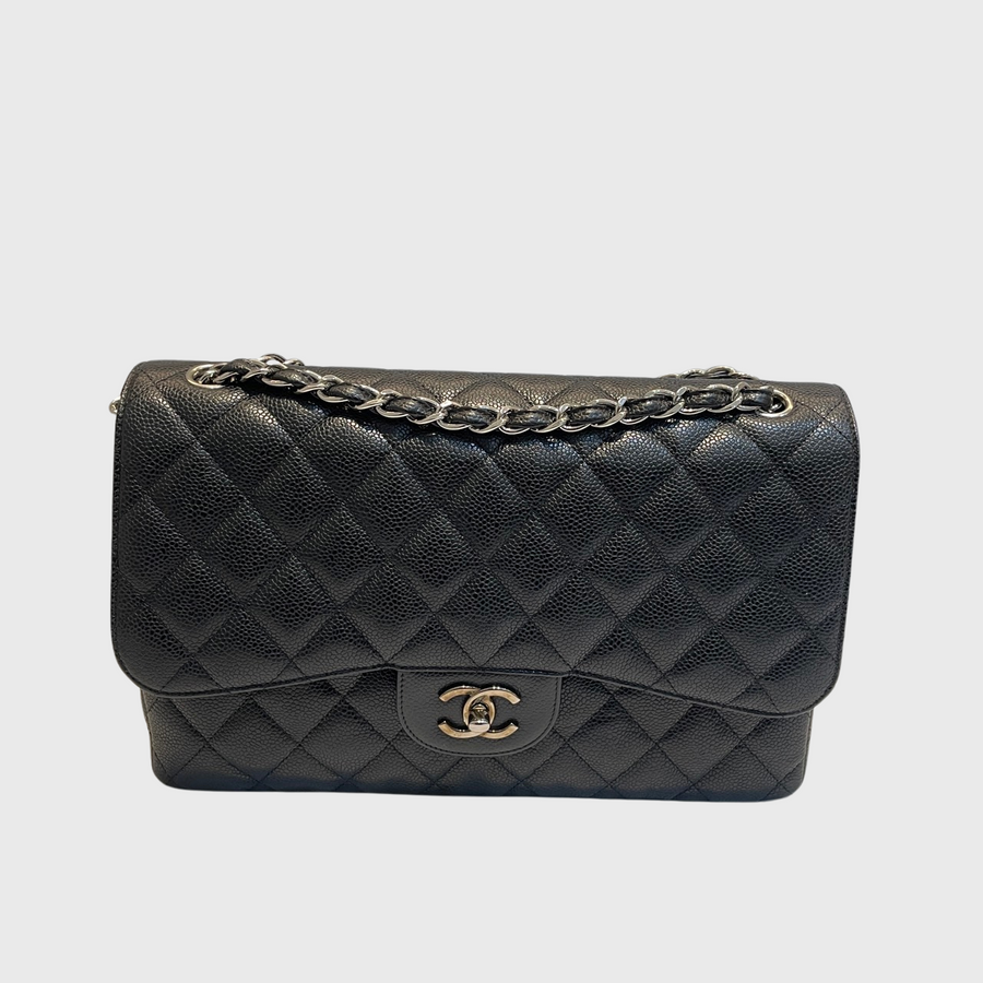 Chanel Classic Caviar Black SHW