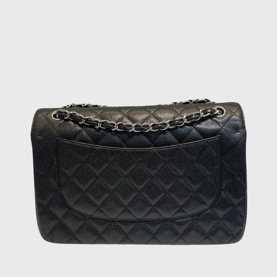 Chanel Classic Caviar Black SHW