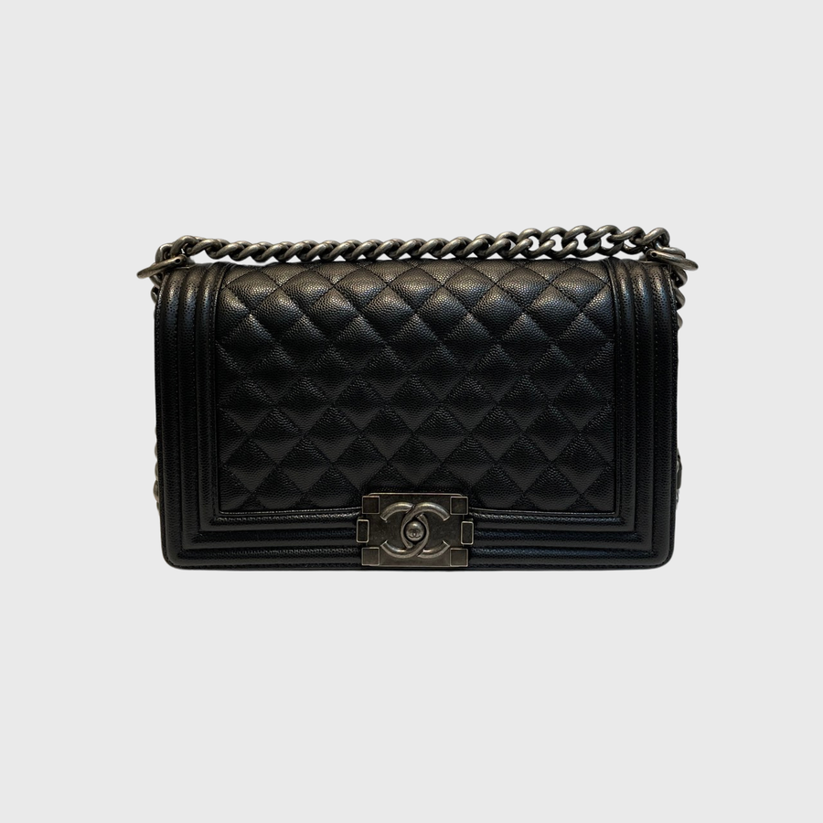 Chanel Boy Caviar Black SRHW