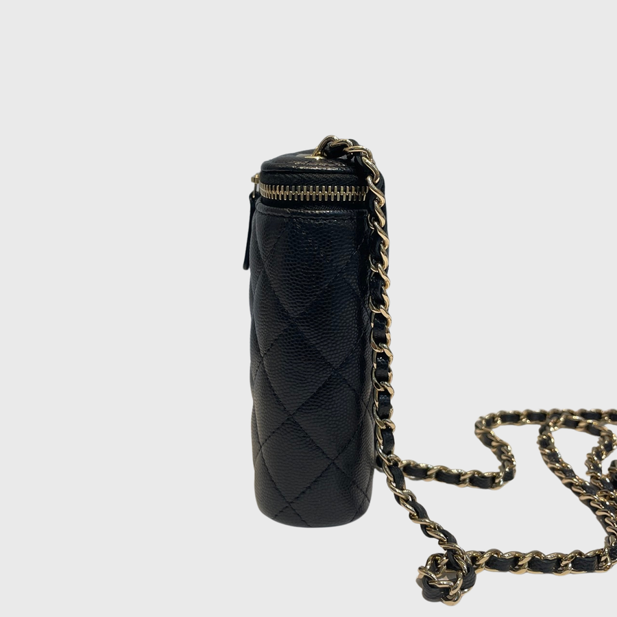 Chanel CC Vanity Case Bag Caviar Black GHW