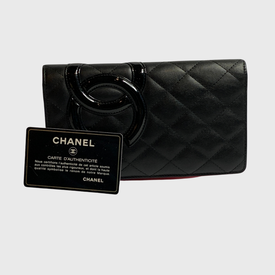 Chanel Long Wallet Black Cambon