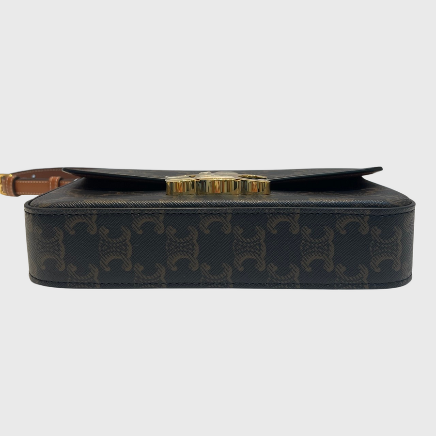 Celine Triomphe Canvas Brown GHW