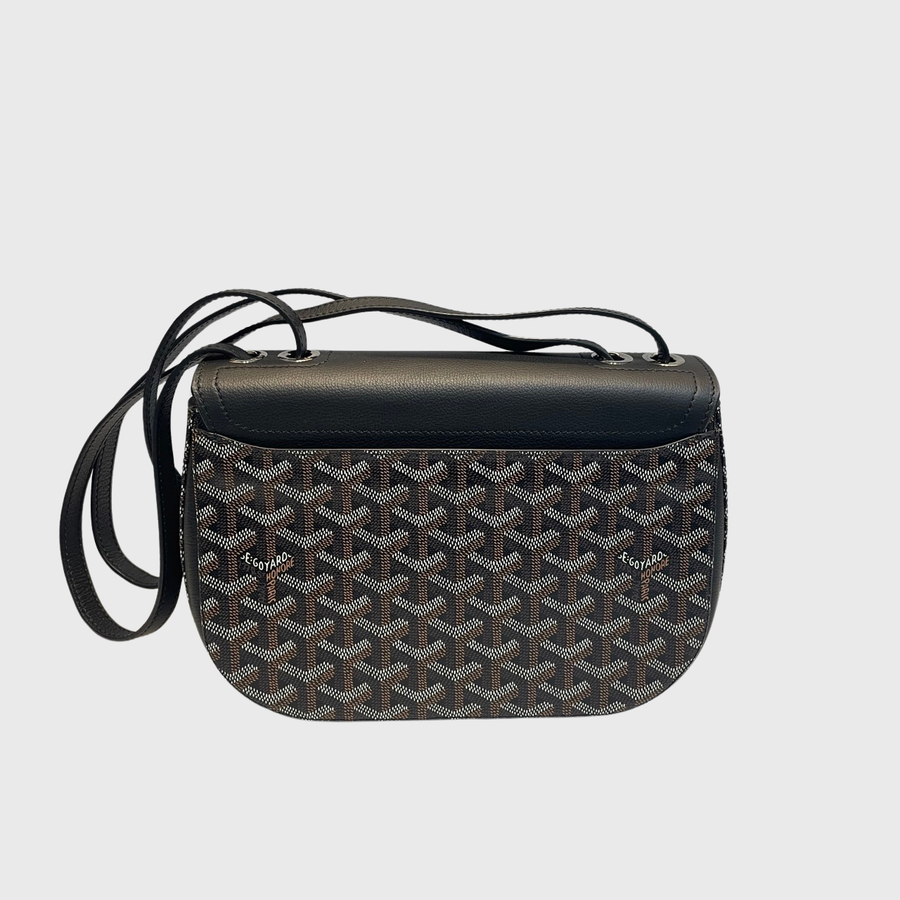 Goyard 233 Bag Calfskin Suede Black SHW