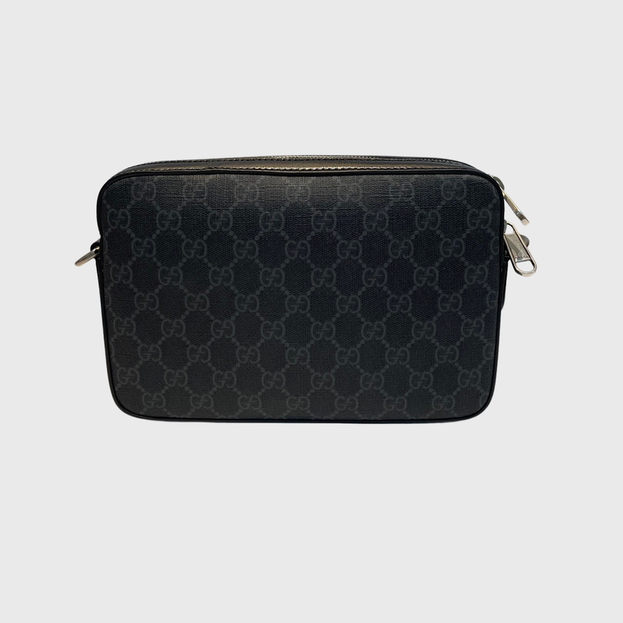 Gucci Shoulder Bag With Interlocking G Spreme Canvas Black GHW