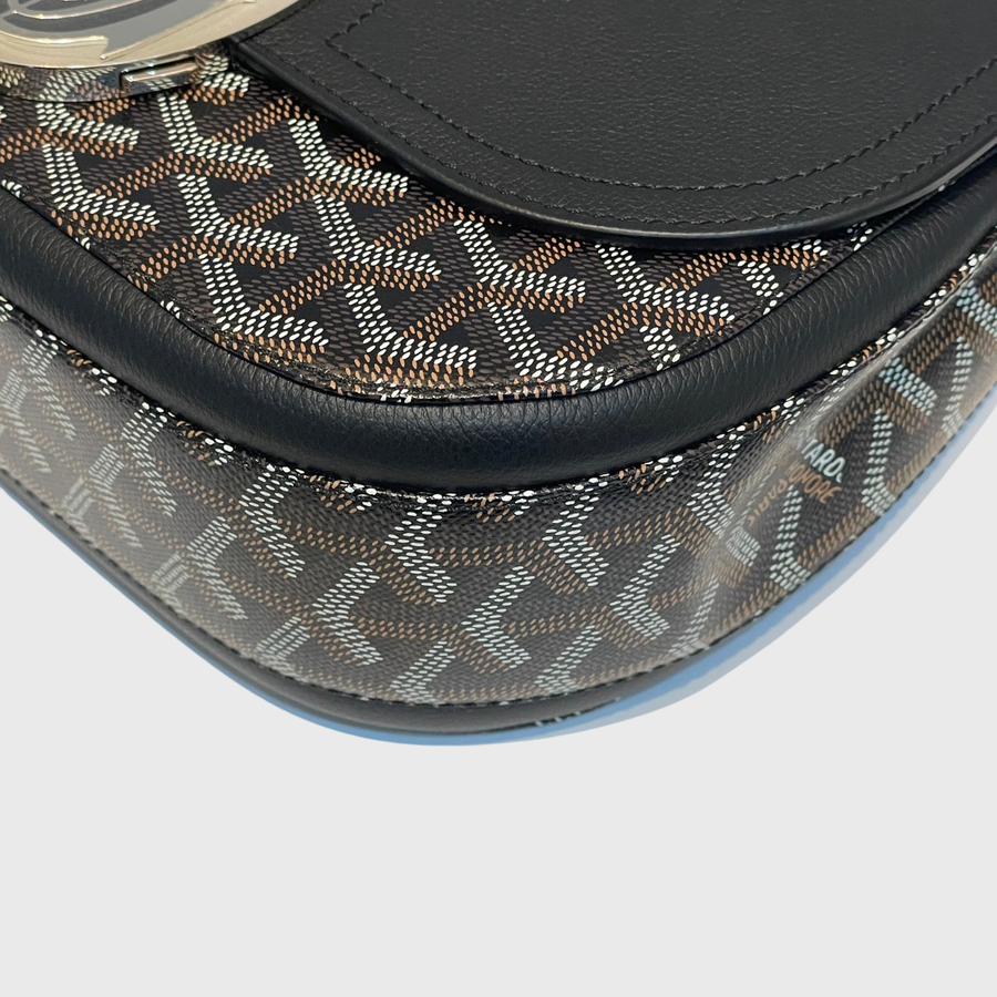 Goyard 233 Bag Calfskin Suede Black SHW