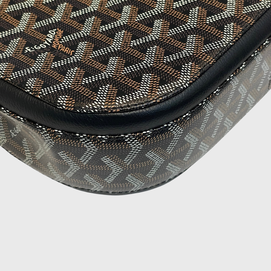 Goyard 233 Bag Calfskin Suede Black SHW