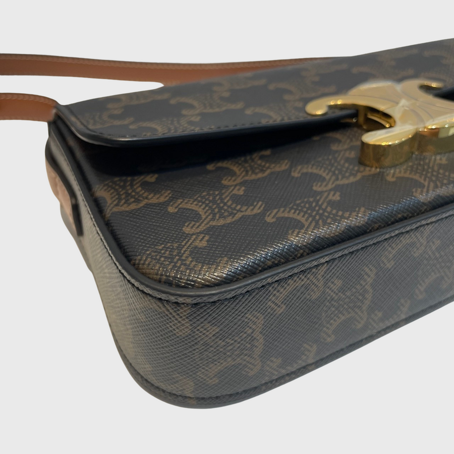 Celine Triomphe Canvas Brown GHW