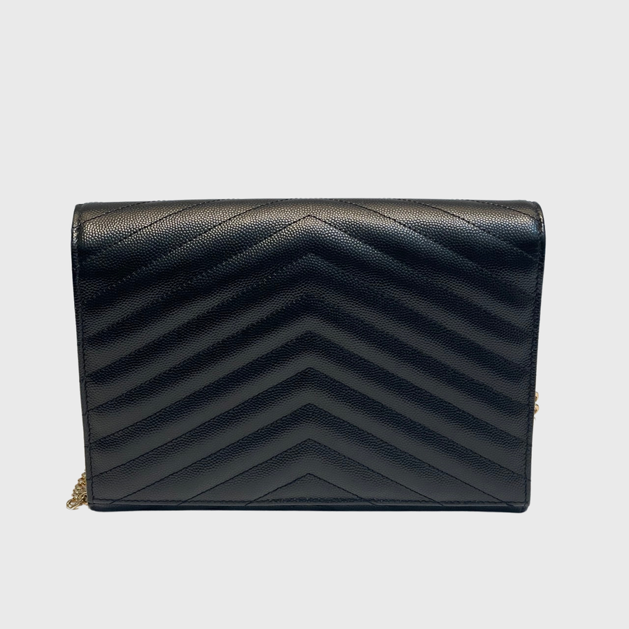 Saint Laurent Clutch Calfskin Black GHW