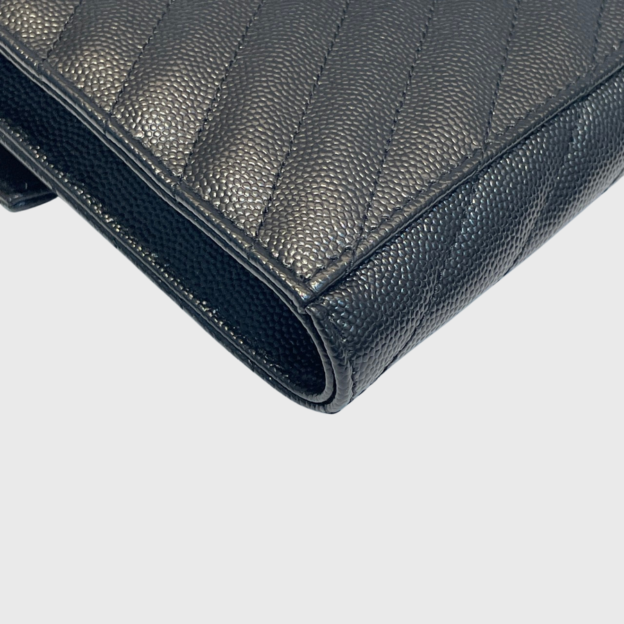 Saint Laurent Clutch Calfskin Black GHW